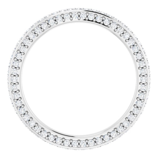 0.75 ct. Round Diamond 3 Sided Eternity Band-VIRABYANI